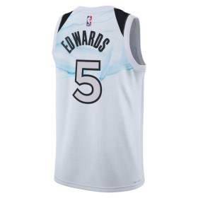 Maillot Basket Homme Minnesota Timberwolves Anthony Edwards 2024-25 Nike City Edition Blanc Swingman